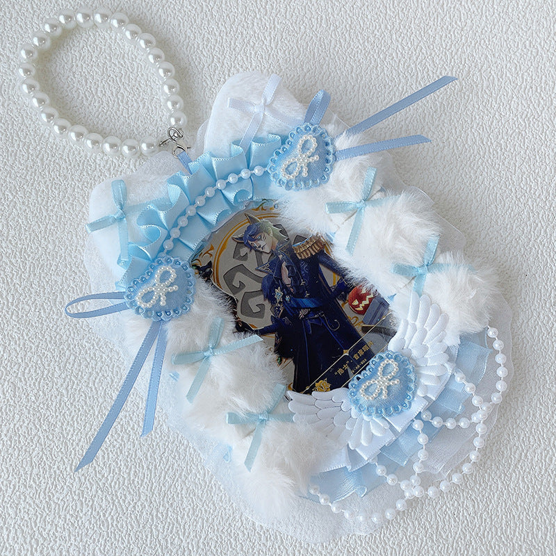 Anime Lace Pearl Badge Card Holder Charm - Image 7