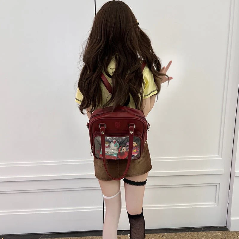 Kawaii Bear, Rabbit, Cat Square Student Ita Bag - Image 3
