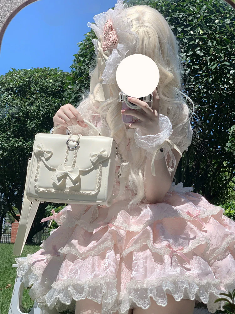 Classic Elegant Bow Lolita Small Shoulder Ita Bag - Image 16