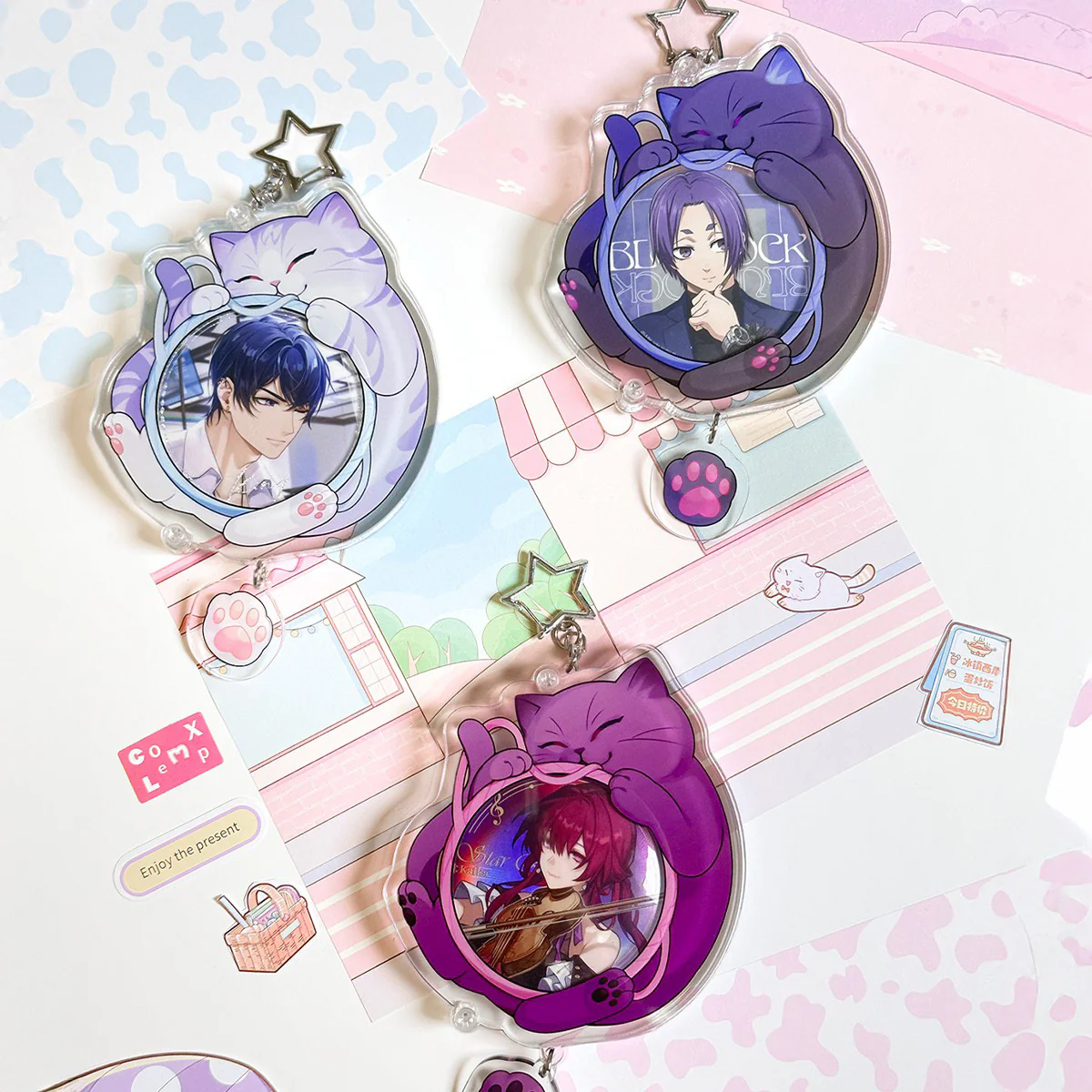 Cute Cat Acrylic Badge Decoration Charm - Image 2