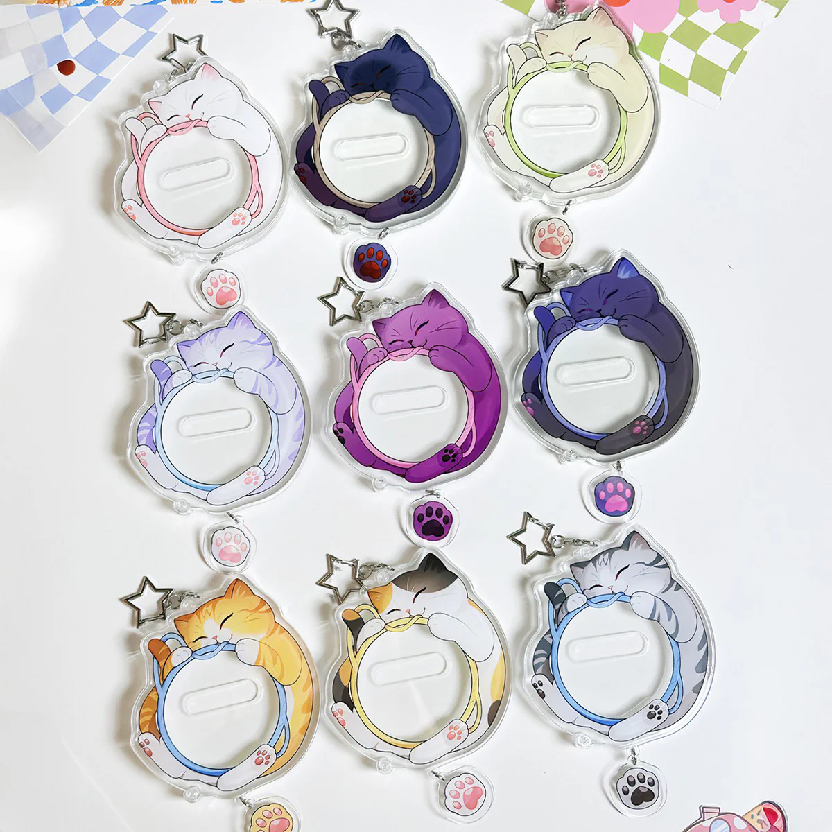 Cute Cat Acrylic Badge Decoration Charm - Image 3