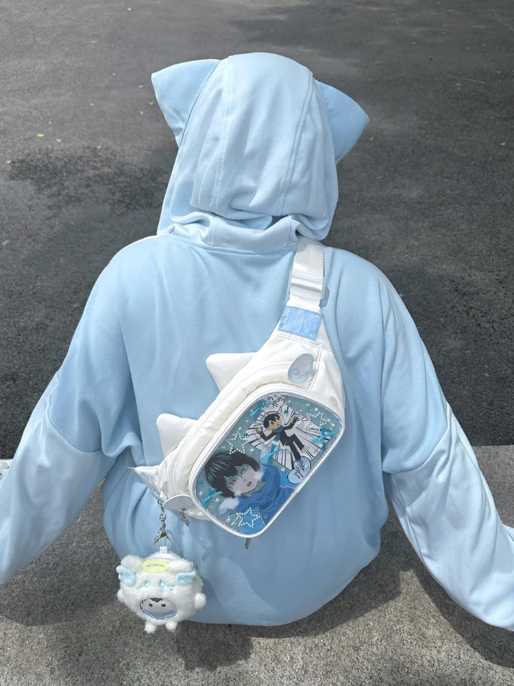 Cute Cat Ita Bag Y2K Style Student Chest Bag - Image 15