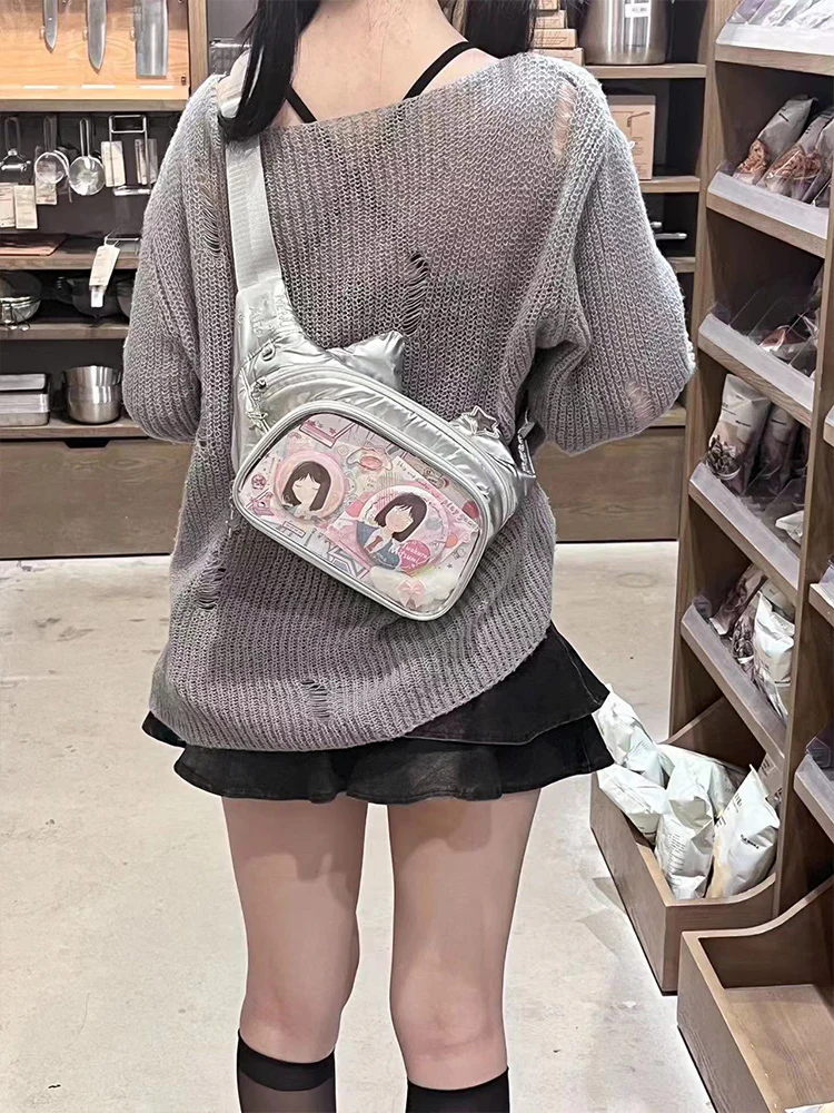 Cute Cat Ita Bag Y2K Style Student Chest Bag - Image 16