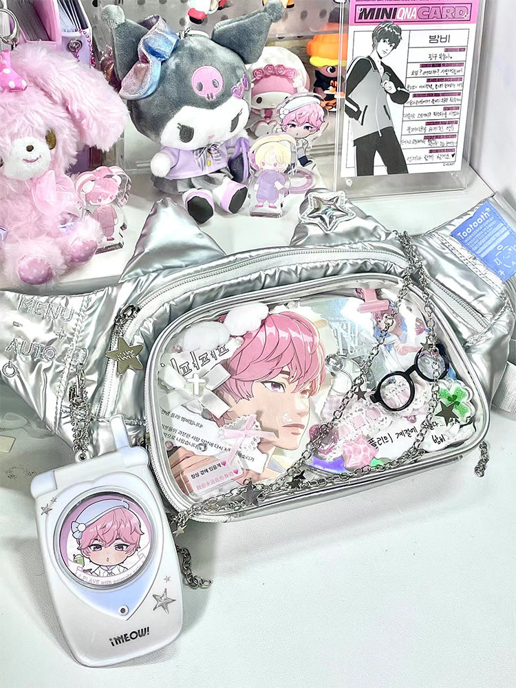 Cute Cat Ita Bag Y2K Style Student Chest Bag - Image 18