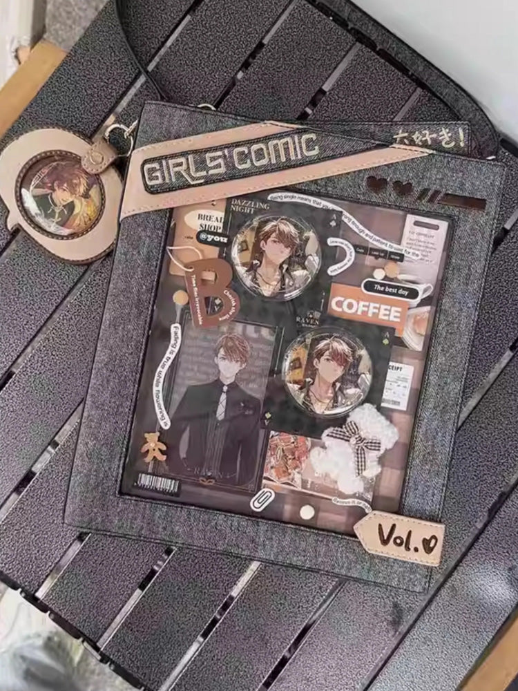 Cute Comic-Style Book Ita Bag with Crossbody and Backpack Design - Image 26
