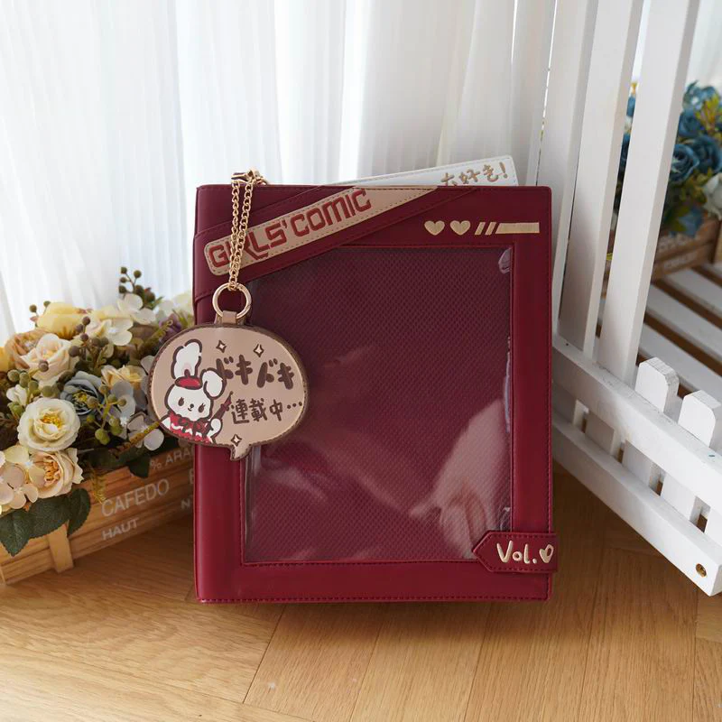 Cute Comic-Style Book Ita Bag with Crossbody and Backpack Design - Image 38