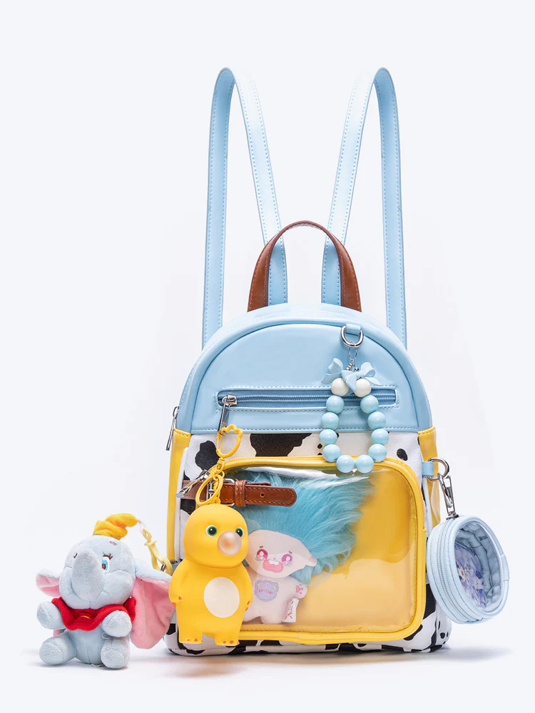 Cute Cow Print Ita Bag Backpack with Charm - Image 11