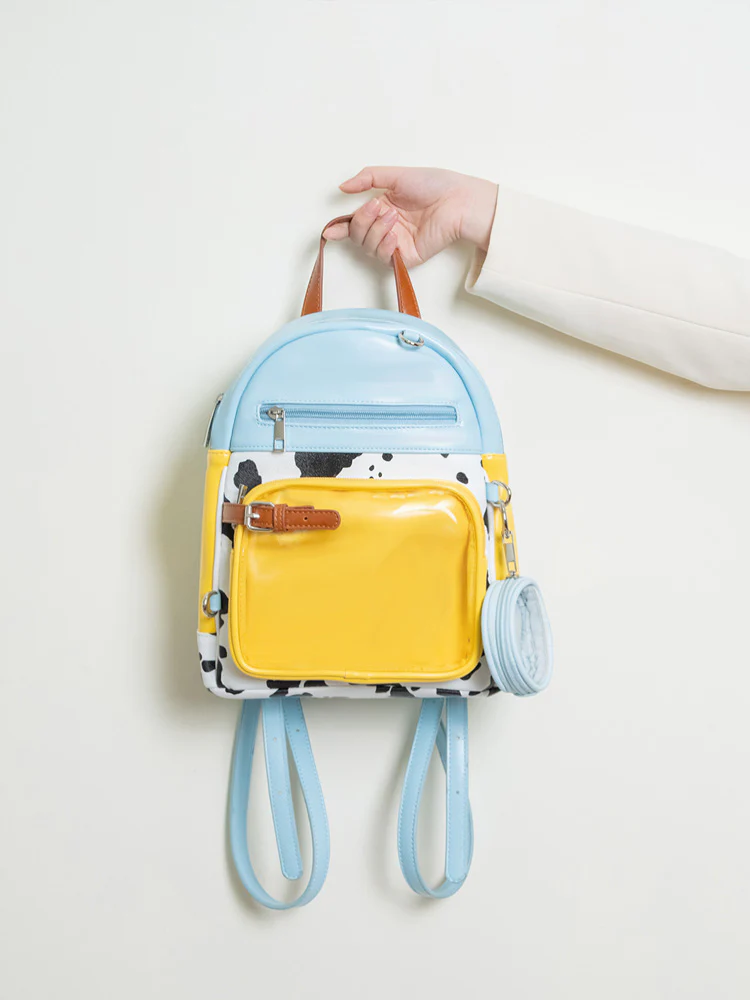 Cute Cow Print Ita Bag Backpack with Charm - Image 2