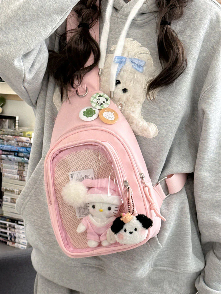 Cute Girl Style Chest Ita Bag for Plush Dolls - Image 7
