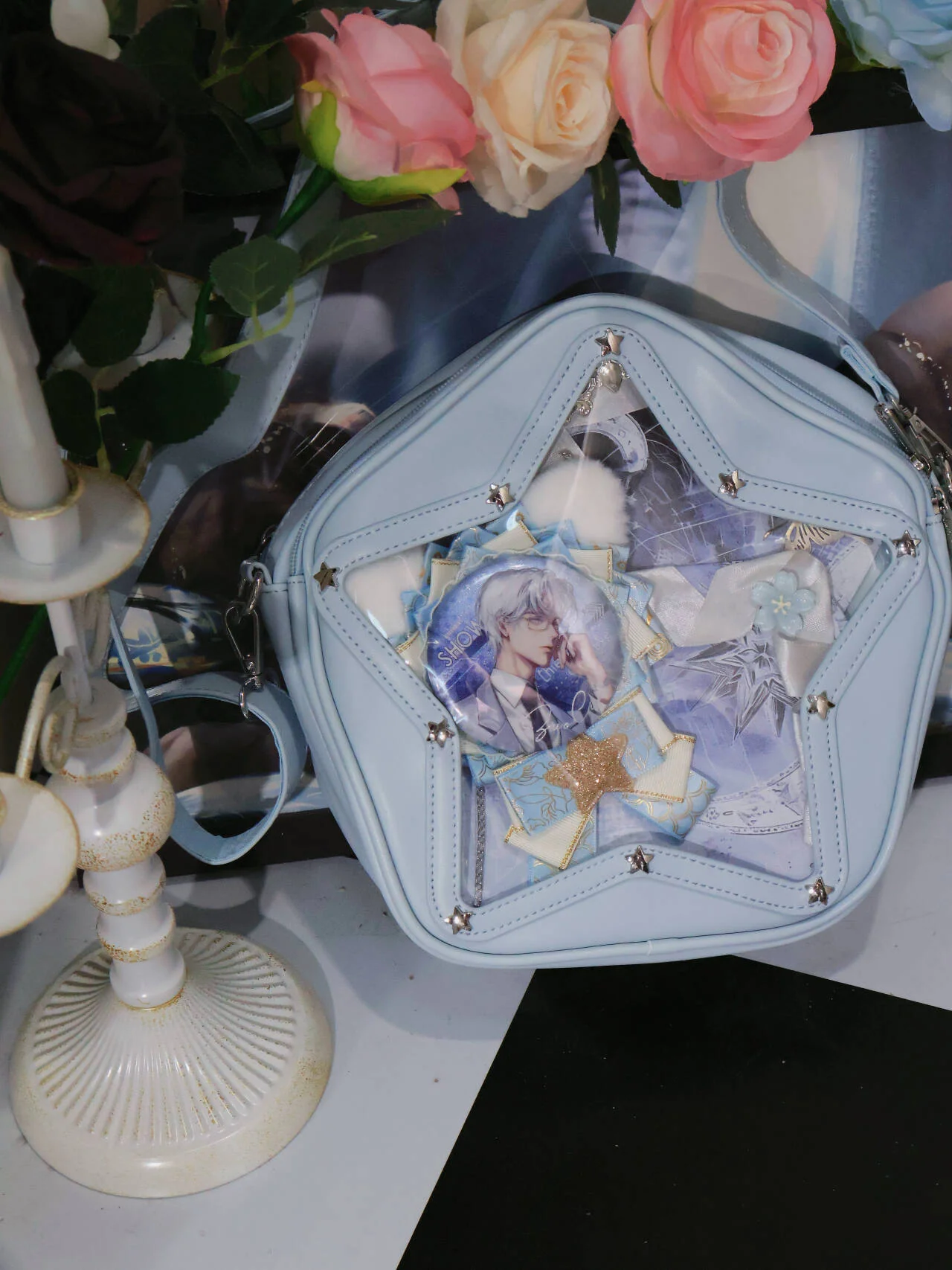 Cute Y2K Small Star Ita Bag for Pins - Image 6