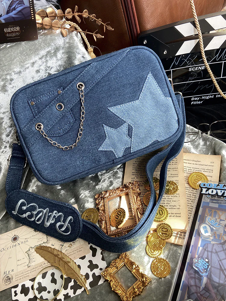 Small Denim Crossbody Ita Bag - Image 5