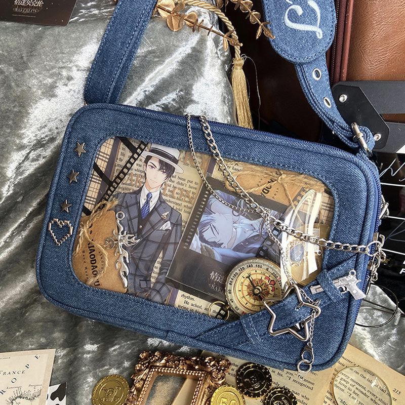 Small Denim Crossbody Ita Bag - Image 6