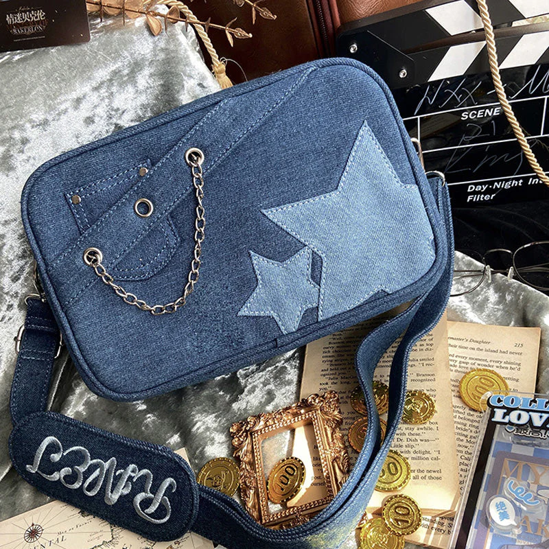 Small Denim Crossbody Ita Bag - Image 9