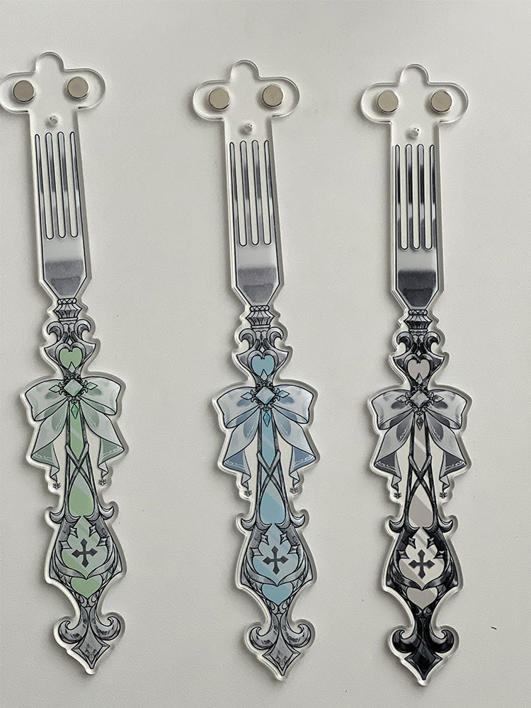 Gothic Fork-Style Acrylic Magnetic Badge Display Stick - Image 24