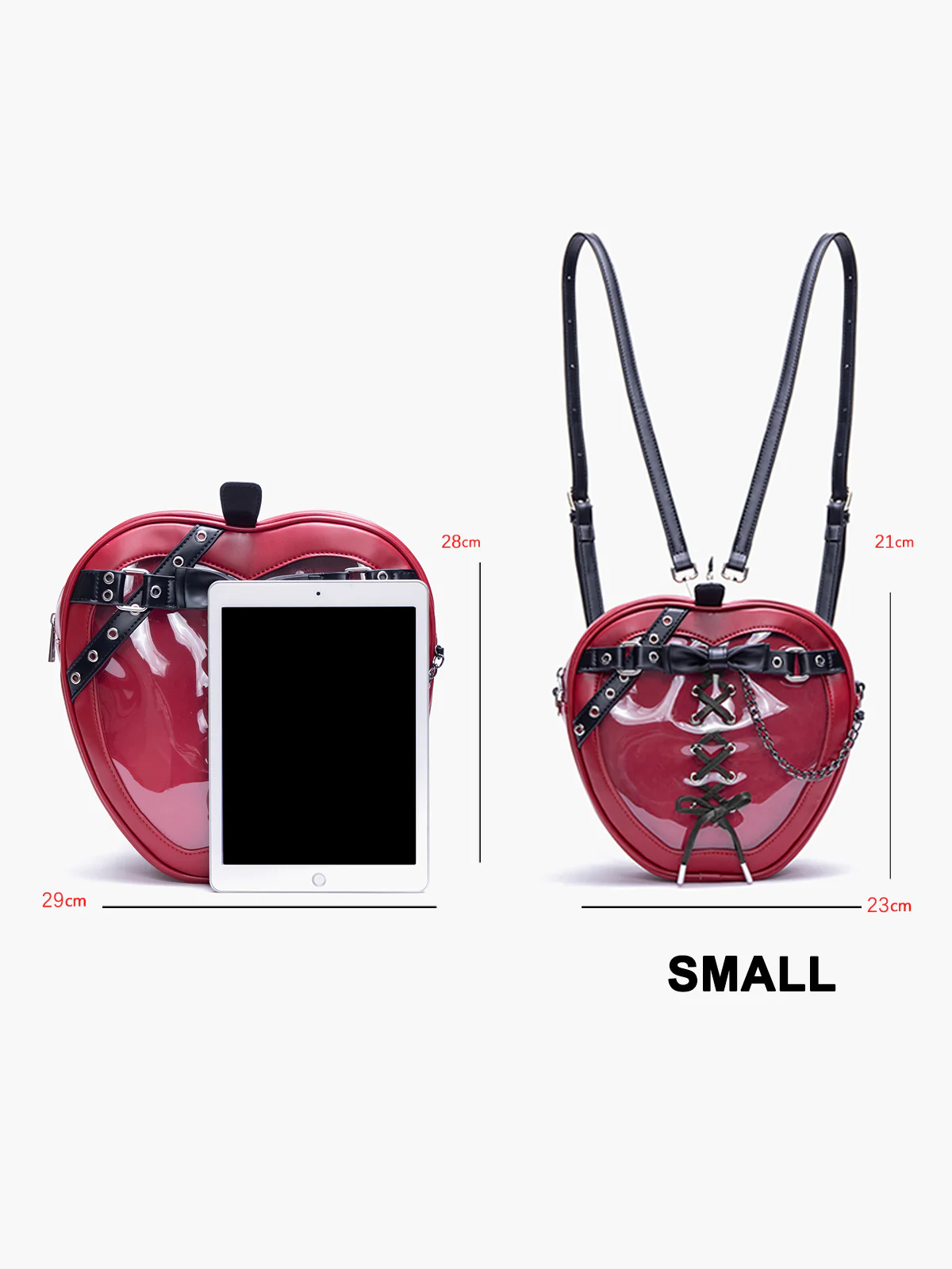 Gothic Style Apple-Shaped Ita Backpack - Image 27
