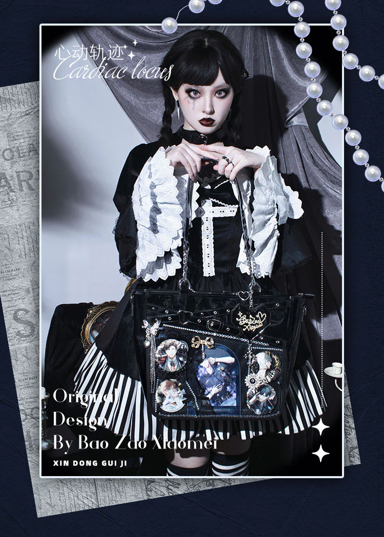 Gothic Black Large Capacity Tote Ita Bag - Image 16