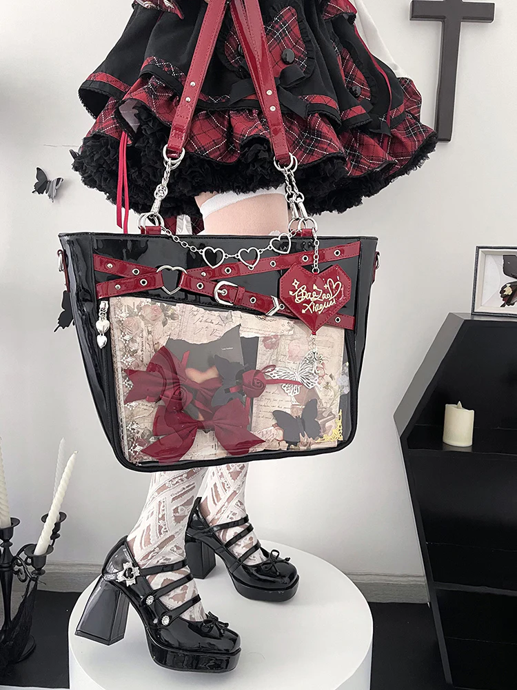 Gothic Black Large Capacity Tote Ita Bag - Image 20