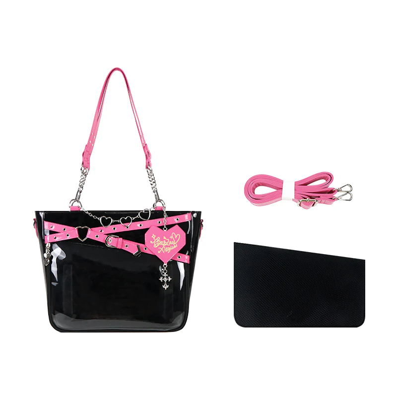 Gothic Black Large Capacity Tote Ita Bag - Image 4