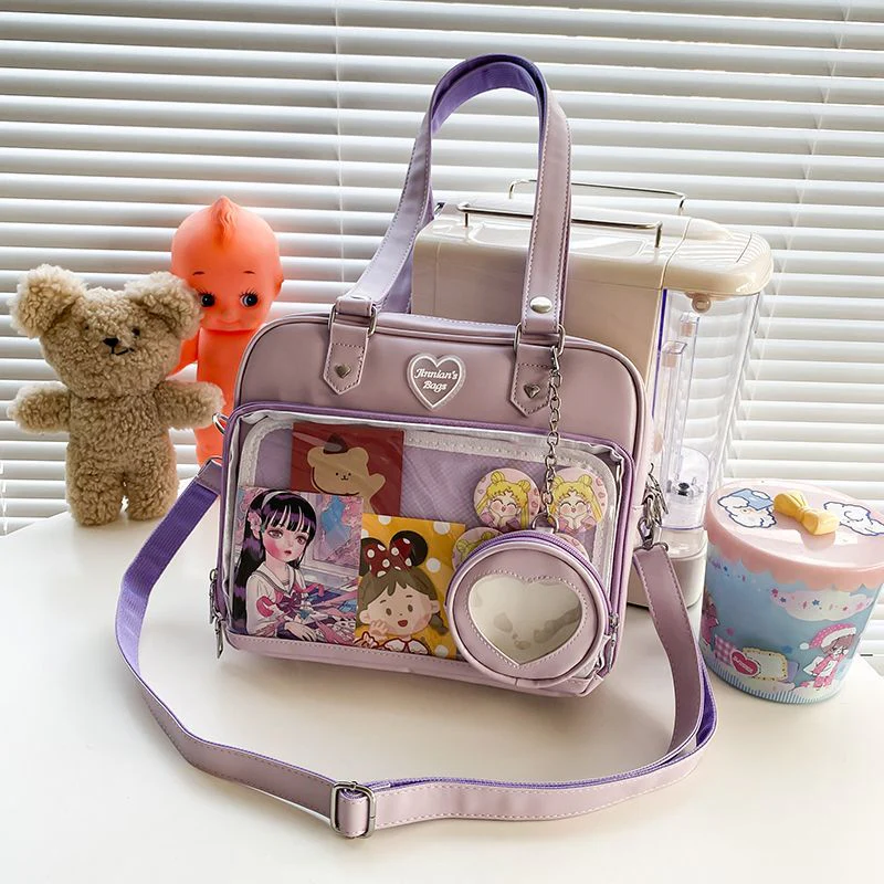 Kawaii Candy Color Ita JK Lolita PU Crossbody Shoulder Bag - Image 12