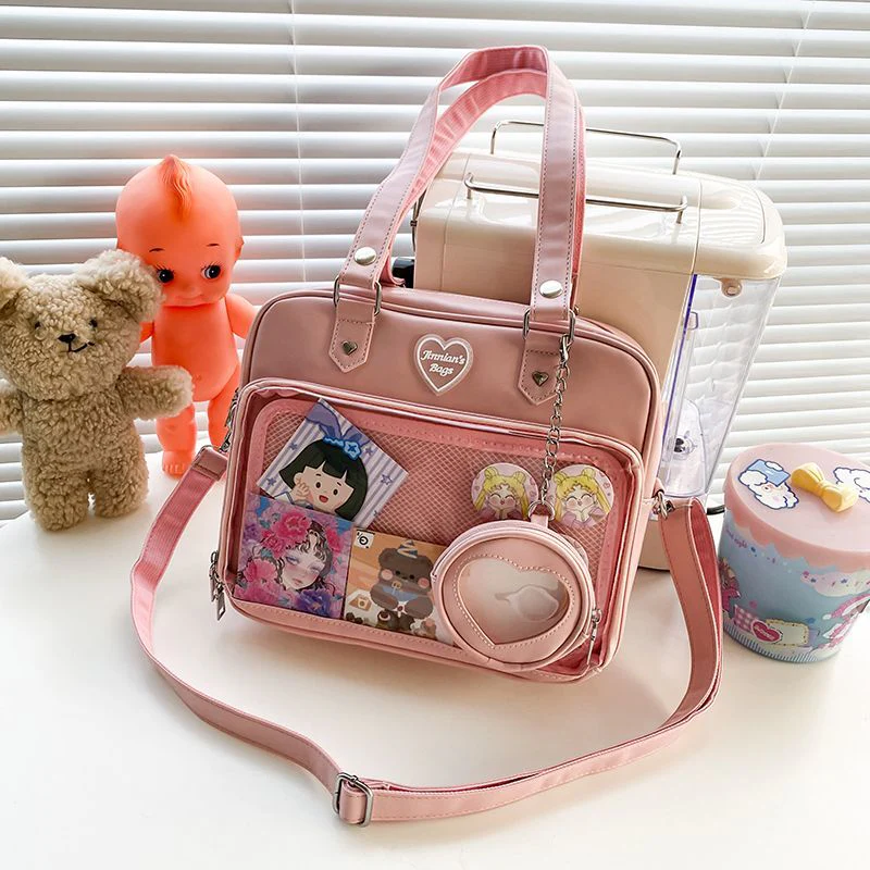 Kawaii Candy Color Ita JK Lolita PU Crossbody Shoulder Bag - Image 13