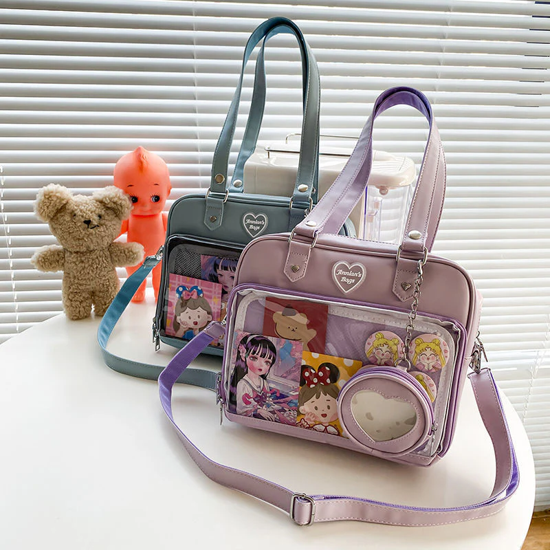 Kawaii Candy Color Ita JK Lolita PU Crossbody Shoulder Bag - Image 15