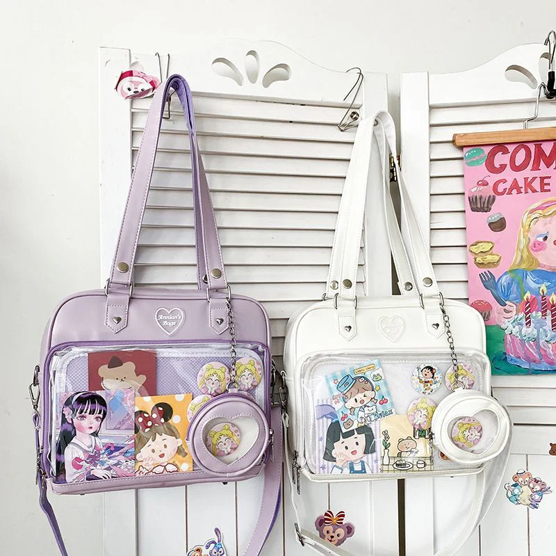Kawaii Candy Color Ita JK Lolita PU Crossbody Shoulder Bag - Image 3
