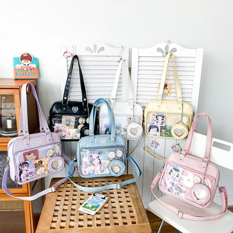 Kawaii Candy Color Ita JK Lolita PU Crossbody Shoulder Bag - Image 4