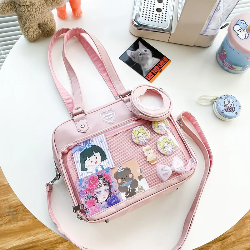 Kawaii Candy Color Ita JK Lolita PU Crossbody Shoulder Bag - Image 6