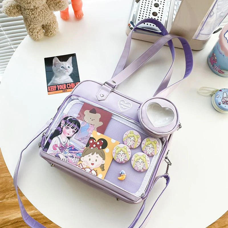 Kawaii Candy Color Ita JK Lolita PU Crossbody Shoulder Bag - Image 7