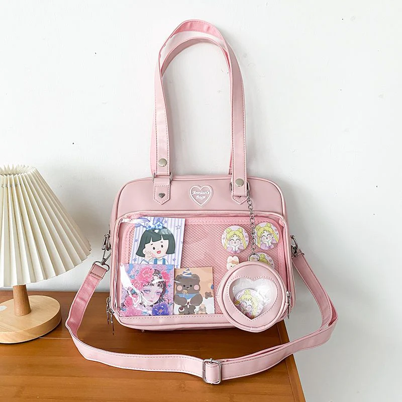 Kawaii Candy Color Ita JK Lolita PU Crossbody Shoulder Bag - Image 8