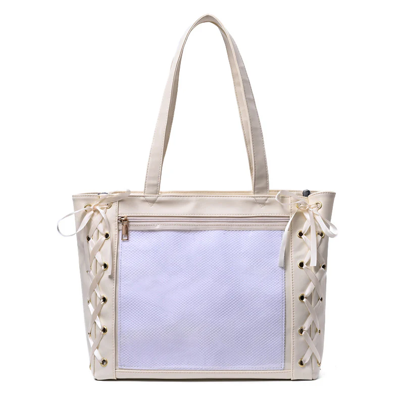 Large Capacity Ribbon Bow Ita Tote Bag - Image 18