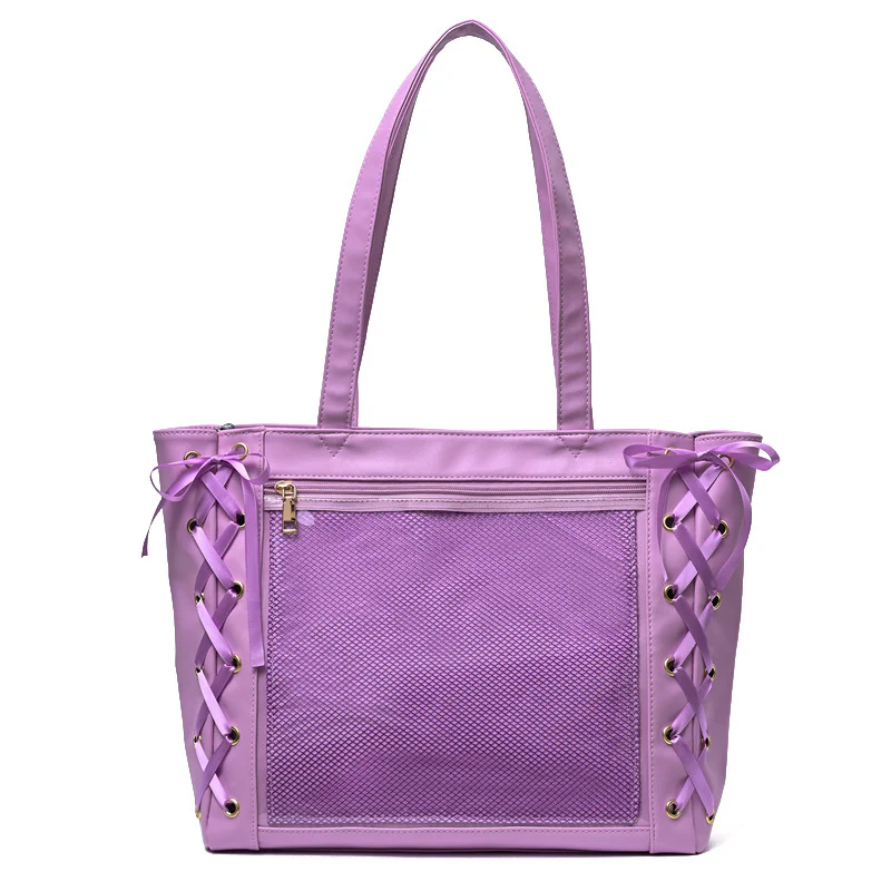 Large Capacity Ribbon Bow Ita Tote Bag - Image 20