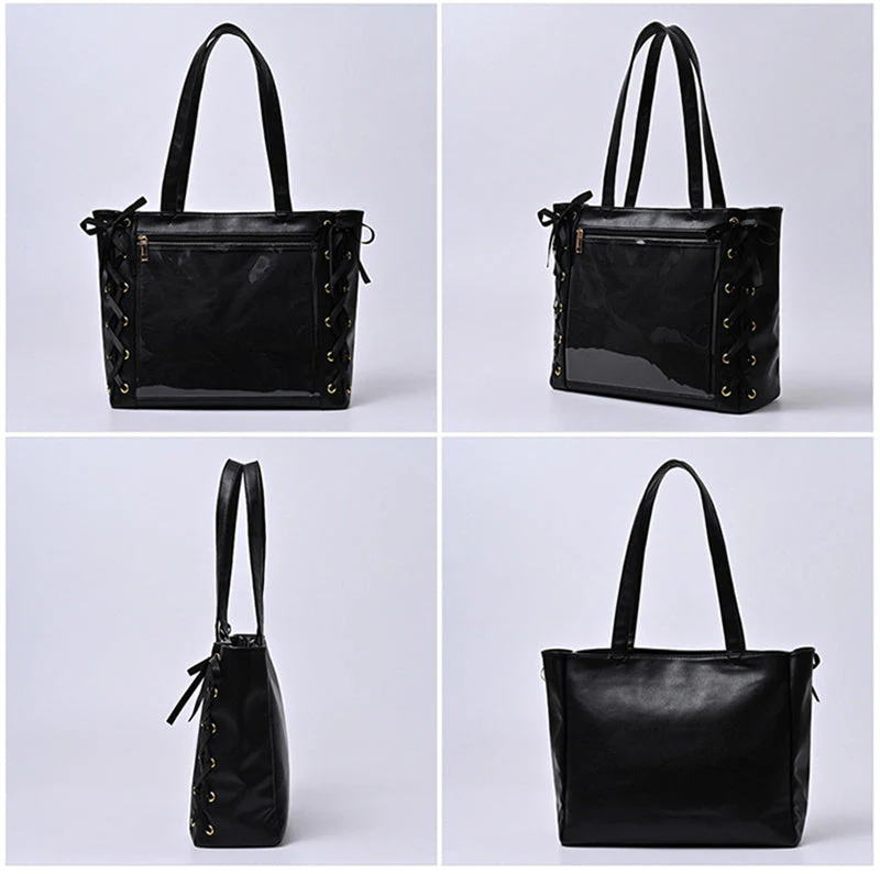 Large Capacity Ribbon Bow Ita Tote Bag - Image 3