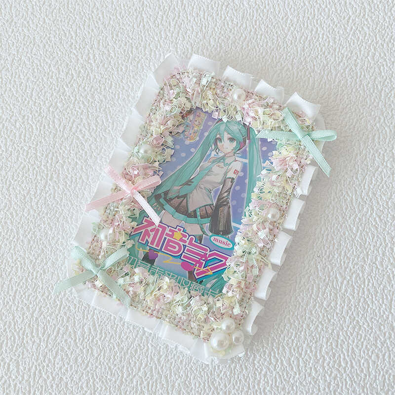 Kawaii Lace Bow 3-Inch Photo Card Holder Decoration - Image 13