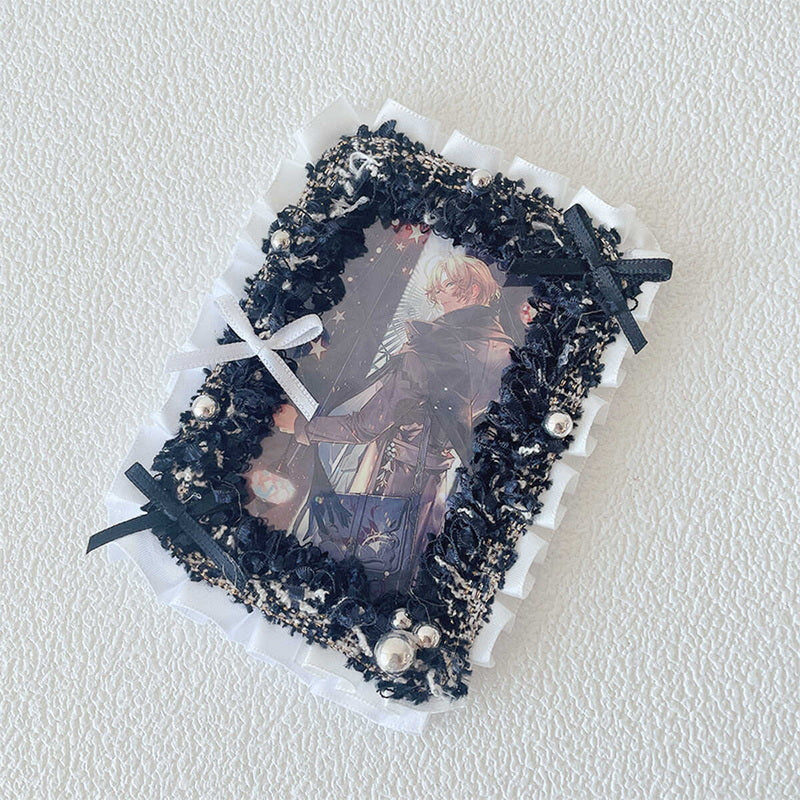 Kawaii Lace Bow 3-Inch Photo Card Holder Decoration - Image 6