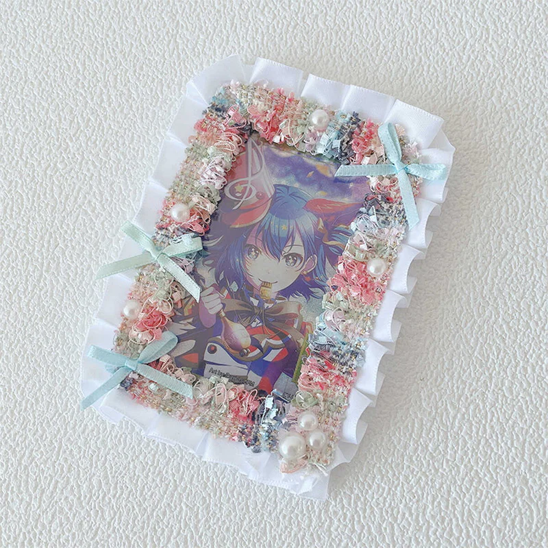 Kawaii Lace Bow 3-Inch Photo Card Holder Decoration - Image 9