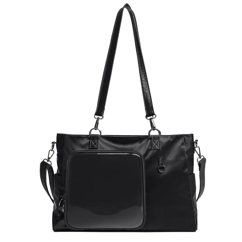 Large Capacity Black Badge Ita Bag Tote Bag - Image 4