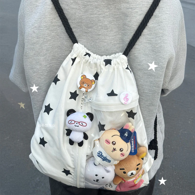 Large-Capacity Star Drawstring Ita Bag - Image 4