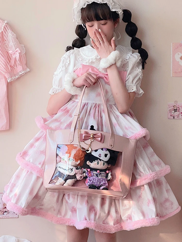Large Kawaii Lolita Sweet JK Girls Student Shoulder School Bag - Image 4