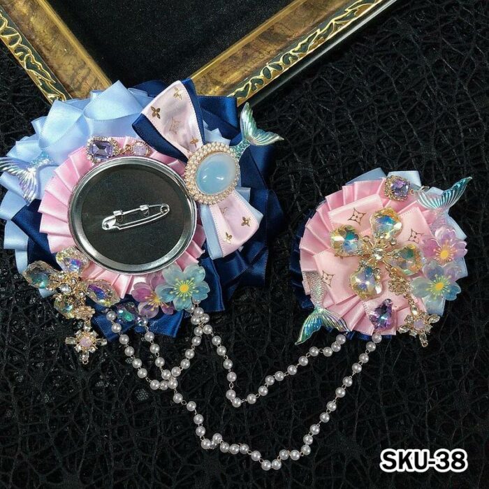 Handmade Ita Bag Rosette Ribbon Accessory Ornament 58mm - Image 38
