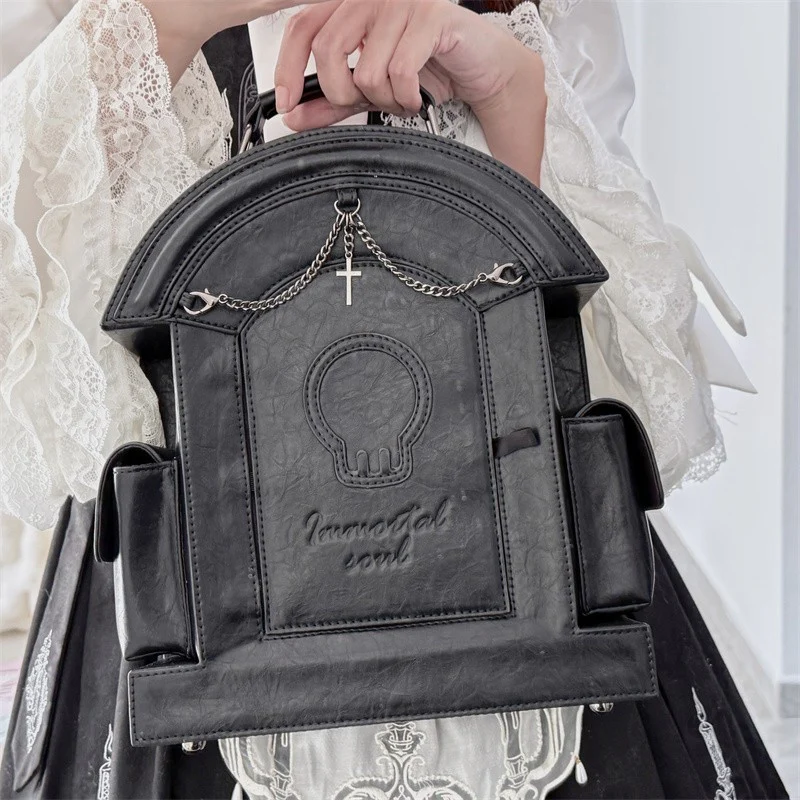 Lolita Gothic Skull Tombstone Ita Bag & Doll Bag - Image 11