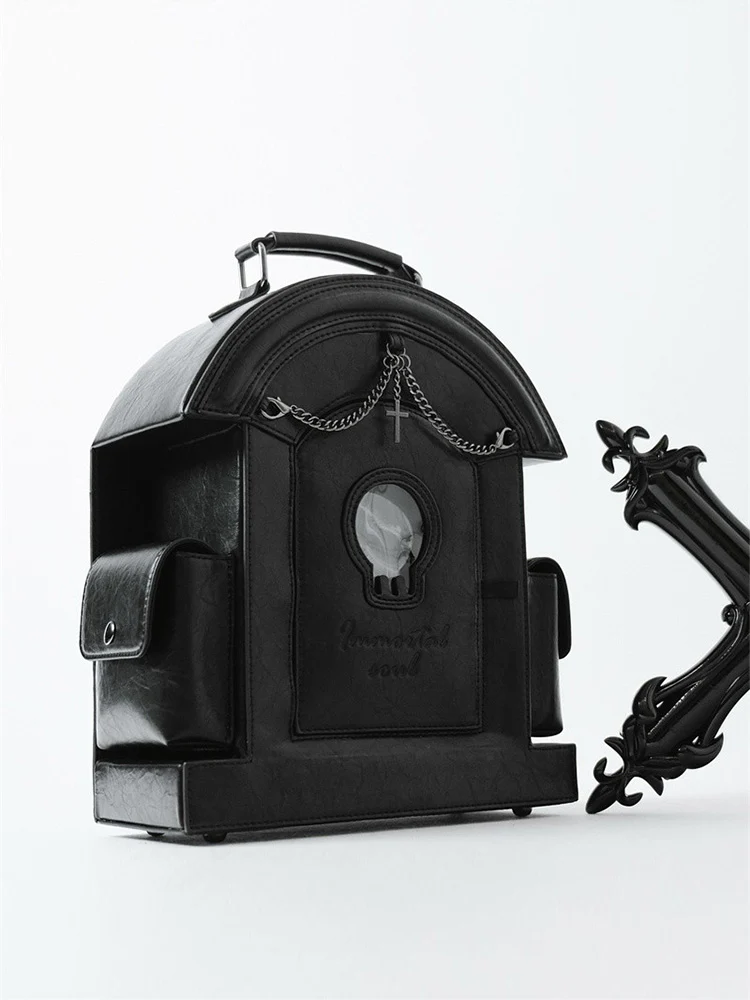 Lolita Gothic Skull Tombstone Ita Bag & Doll Bag - Image 13