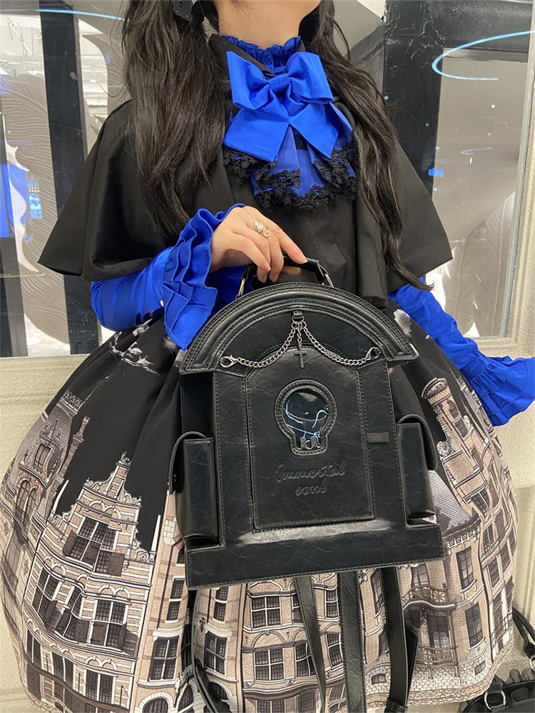 Lolita Gothic Skull Tombstone Ita Bag & Doll Bag - Image 18