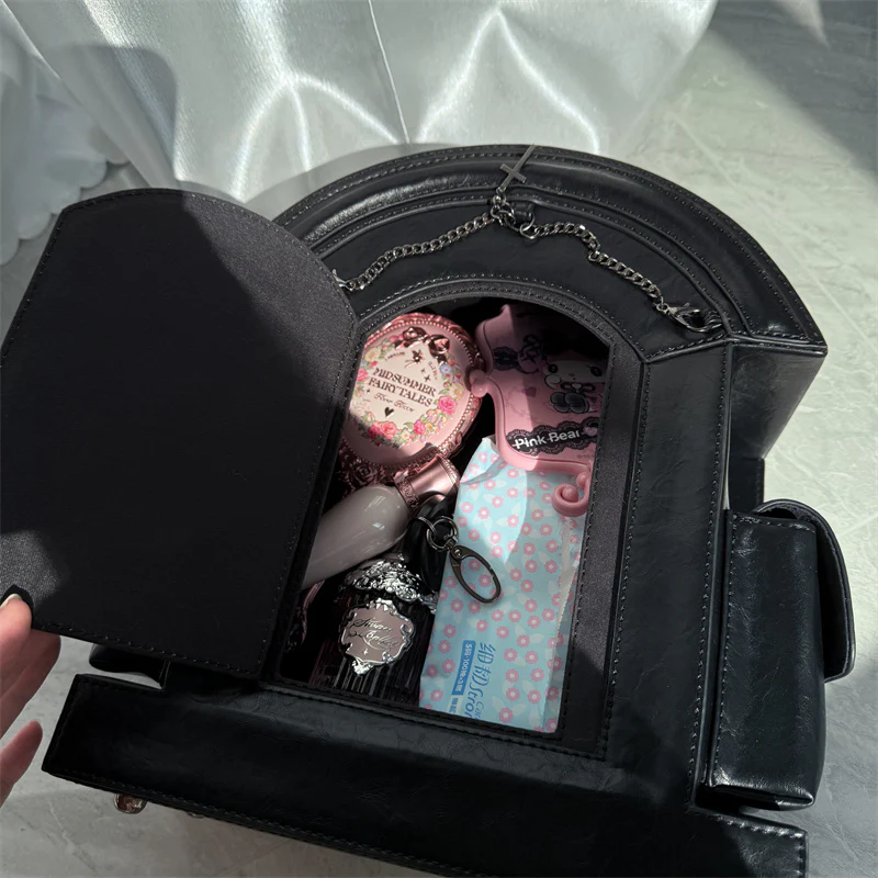 Lolita Gothic Skull Tombstone Ita Bag & Doll Bag - Image 7