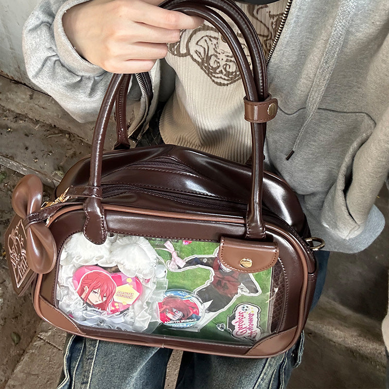 Pu Handbag Crossbody Daily Ita Bag Pin Bag 20cm Doll Bag - Image 21