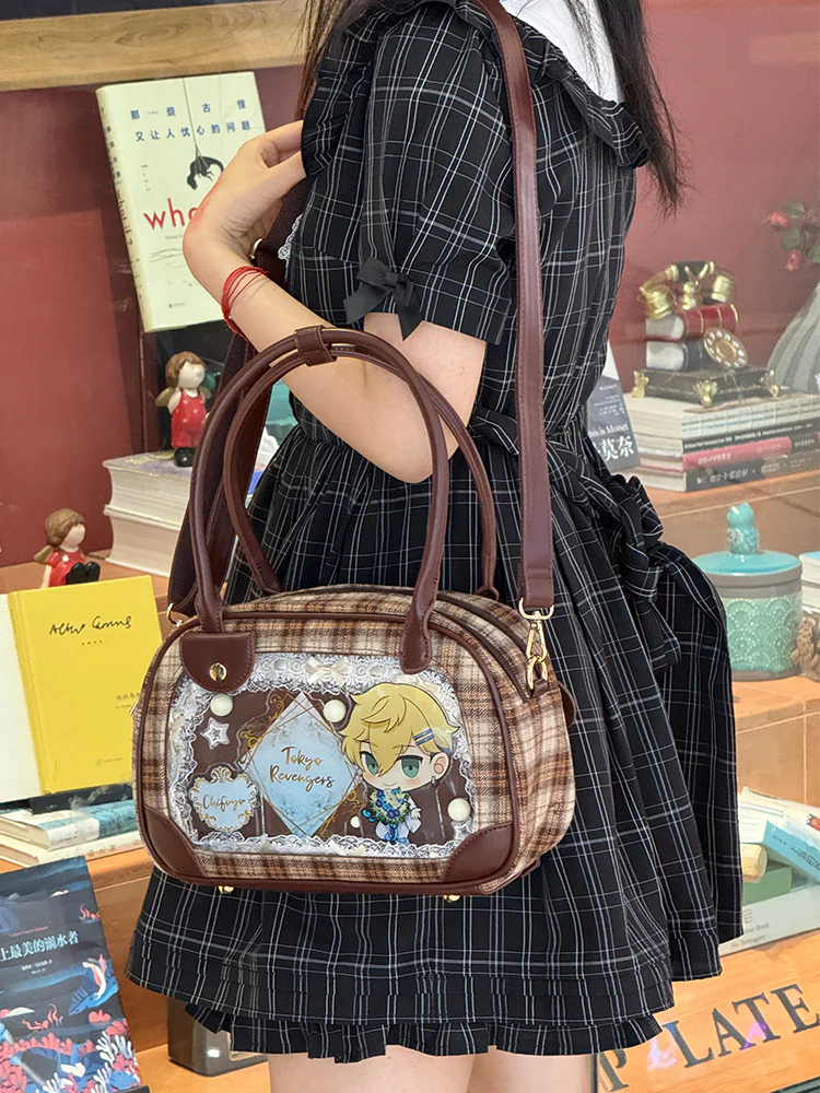 Pu Handbag Crossbody Daily Ita Bag Pin Bag 20cm Doll Bag - Image 7