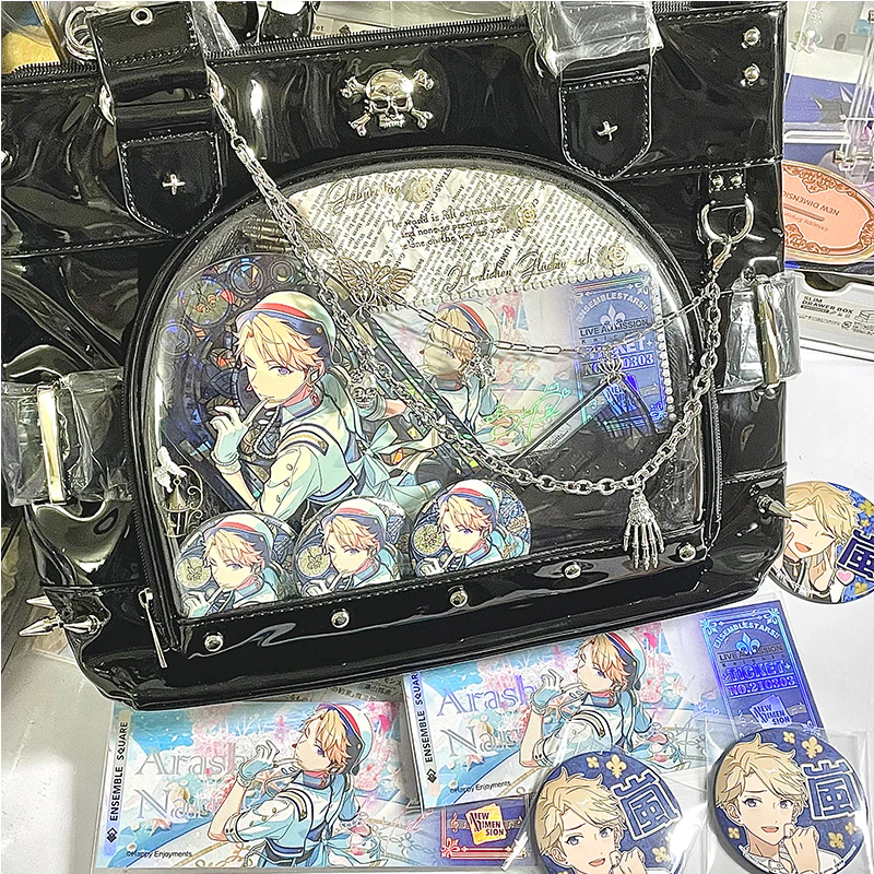 Punk Clear Doll Shoulder Bag Metal Skull Chain Lolita Totes - Image 18