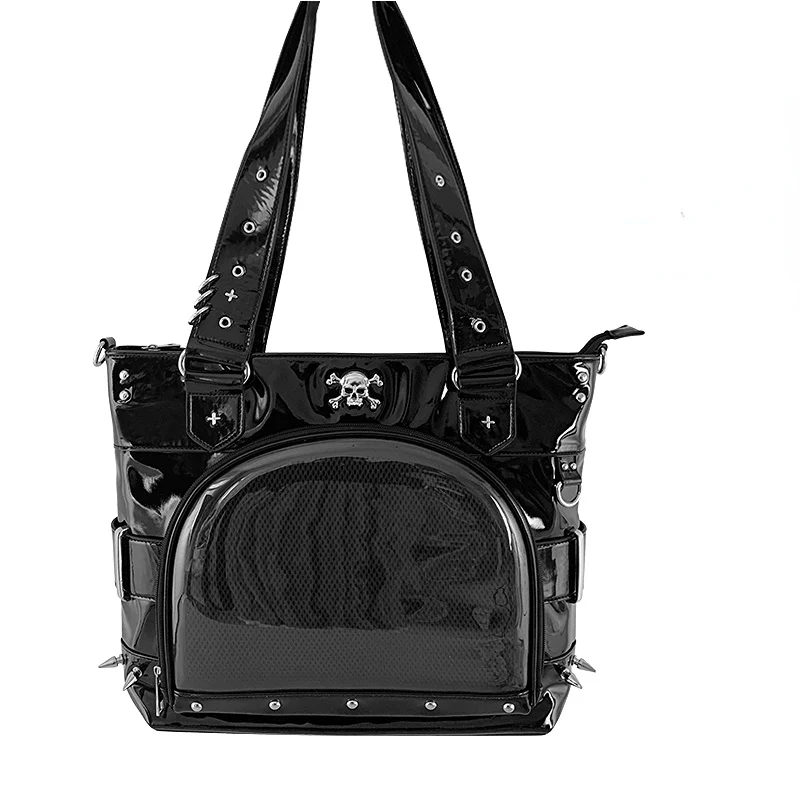 Punk Clear Doll Shoulder Bag Metal Skull Chain Lolita Totes - Image 24