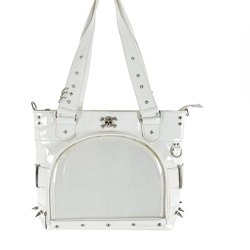Punk Clear Doll Shoulder Bag Metal Skull Chain Lolita Totes - Image 25