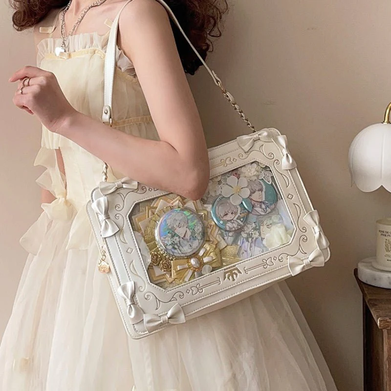 Retro Picture Frame Embossing Tote Bag - Image 3